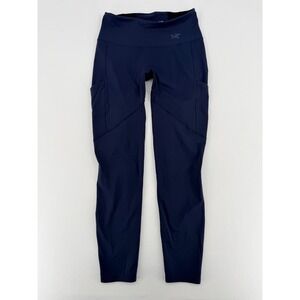 Arc'teryx Oriel Leggings XS Navy Athletic Hiking Pocket Pants Women